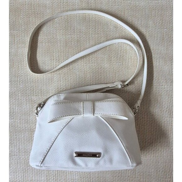 Nine West Coquette Mini Small Crossbody White with Front Bow Adjustable Straps - Picture 7 of 10